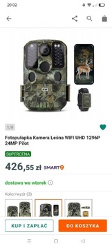 nowa FOTOPUŁAPKA KAMERA LEŚNA 24mpx Cooau H6 