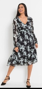 Bodyflirt szyfonowa sukienka w kwiaty r. 40 NOWA