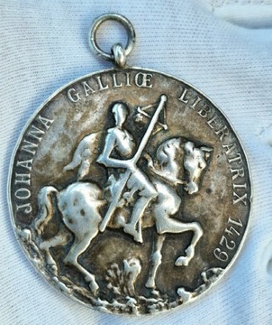 Medal Joanna d'Arc XX-wiek Francja Srebro!