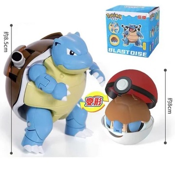 Figurka Pokemon Pikachu Blastoise + Pokeball