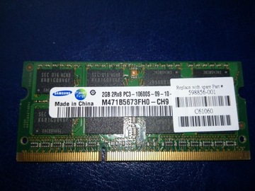 Kości pamięci RAM 2 x 2GB DDR3 firmy Samsung