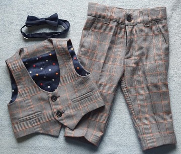 Kamizelka+spodnie, garnitur chłopięcy, Jankes r.74