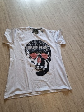 T-shirt Phillipp Plein biała xl