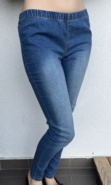 Jegginsy damskie leg jeans niebieskie rozmiar 36