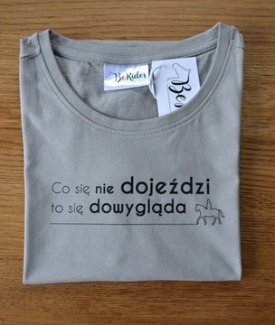 BeRider t-shirt jeździecki Cosie L szary