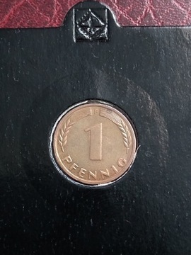 Moneta Niemcy RFN 1 pfennig 1971 F