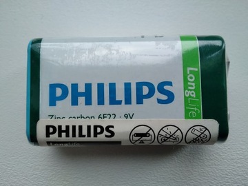 Bateria 9V 6F22 Philips (NOWA)