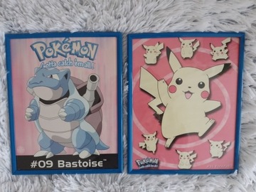 Pokemon dwa obrazki w ramkach, szkło