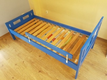 Łóżko IKEA Kritter 70x160 - rama + dno + barierka