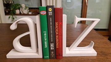 Podpórka do książek (drewno metal)