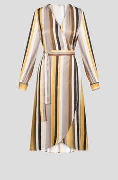 Nowa sukienka Orsay w paski L 40 retro wiązana pas