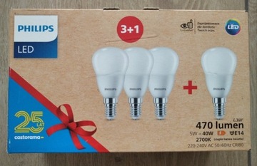 8x Żarówka LED nowe Philips E14 470 lumen