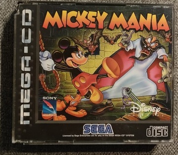 Mickey Mania Sega Mega-CD samo pudełko, instrukcja