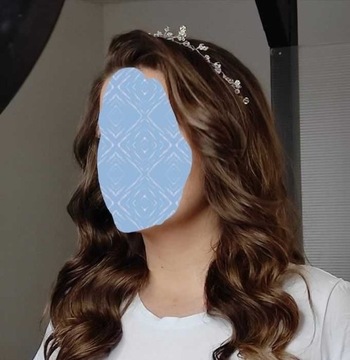 Ozdoba/opaska ślubna na włosy z kryształkami