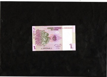 Kongo 1 cent Unc -XF - Bankowy 