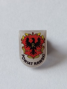 Herb powiat Rawski przypinka pin odznaka wpinka