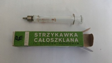 Strzykawka całoszklana szklana 2cm3 ze stożkiem