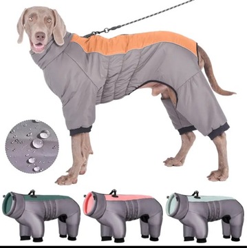 Ubrania dla psa kombinezon wodoodporny ciepły 
