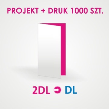 Projekt ulotki składanej 2DL do DL | DRUK 1000szt