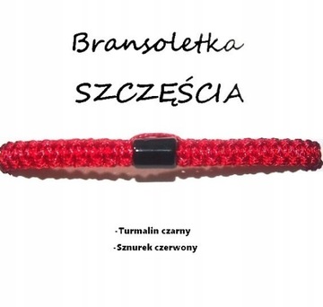 Męska Bransoletka Szczęścia Czerwona TURMALIN