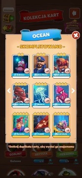 Coin Master Ocean cały set 