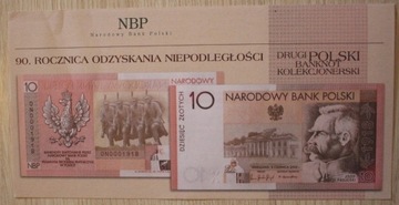 FOLDER 10 zł 2008 Niepodległości NIEPODLEGŁOŚĆ 