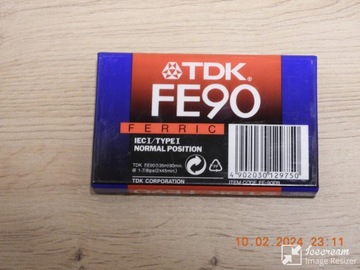 Kaseta magnetofonowa TDK FE90 FERRIC  - NOWE 2szt.