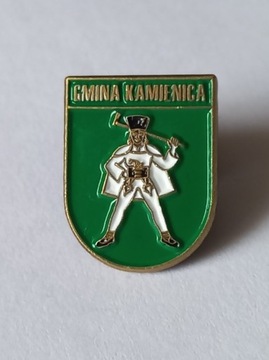 Herb gmina Kamienica przypinka pin metaliczna
