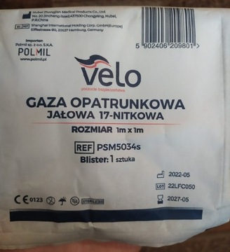 Gaza Opatrunkowa jałowa 1m x 1m