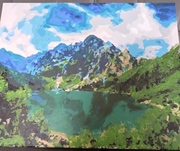 Obraz Góry z jeziorem
