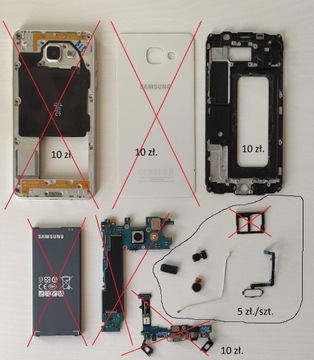 Samsung Galaxy A5 2016 A510F - Części: Bateria USB