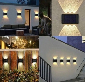 Lampka solarna super oświetlenie elewacji domu ogrodu