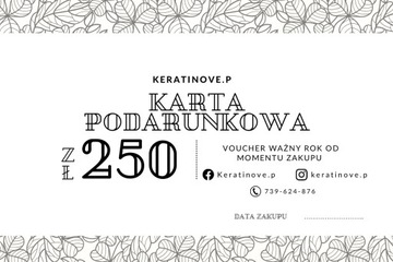 Karta podarunkowa 250zł keratinove.p