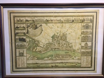 Mapa starej Warszawy, reprint, oprawiona 4 z 4