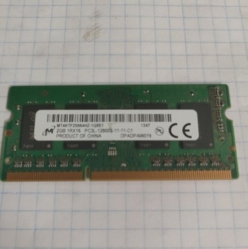 Pamięć RAM micron 2GB DDR3 pc3l