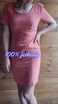 Elegancka jedwabna sukienka ANN TAYLOR 100% jedwab