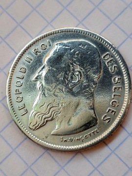 1904 Belgia srebrny 2 franki