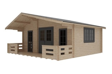 Dom drewniany - CHABER 600x600 33,6 m2