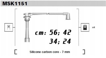 Przewody zapłonowe MSK1151 Magneti Marelli 