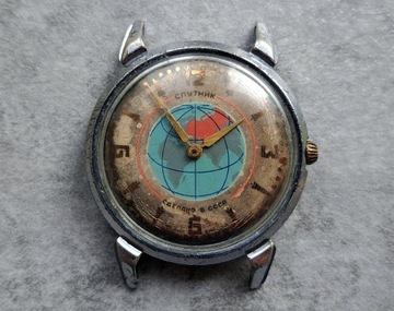 Sputnik radziecki zegarek vintage