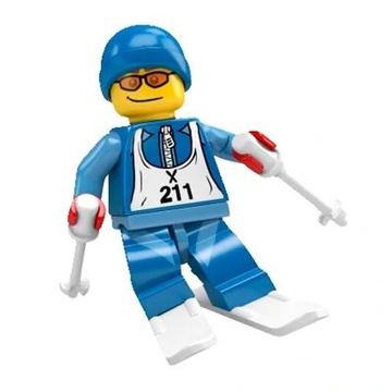 LEGO minifigurka narciarz seria 2