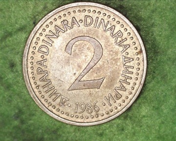 Jugosławia - 2 dinary  1986