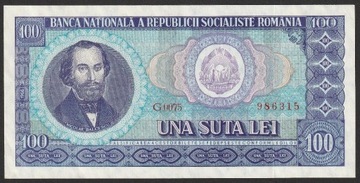 Rumunia 100 lei 1966 - G - stan 2