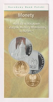Folder 20 zł, 2 zł  2006 r. - KOŚCIÓŁ W HACZOWIE