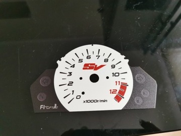 Suzuki SV650 biała tarcza zegarów licznika