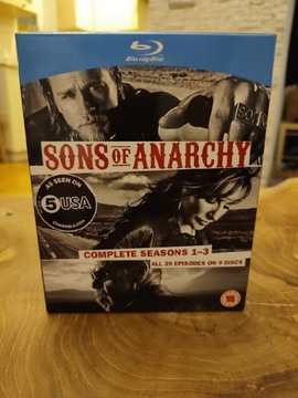 Sons of Anarchy, seasons 1-3, Blu-ray 