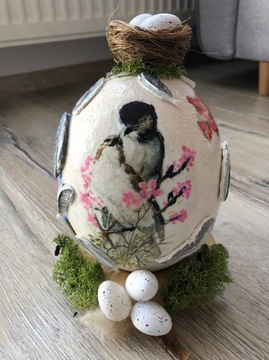 Pisanka strusie jajo Wielkanoc ptaki
