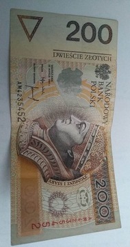 Banknot 200 zł z 1994 roku - UNIKAT