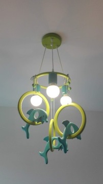 Lampa sufitowa Skaczące delfinki (KLIK) 3x60W E27