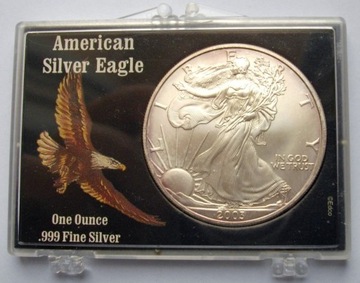 Moneta srebrna 1 USD, Silver Eagle, 2003 r.